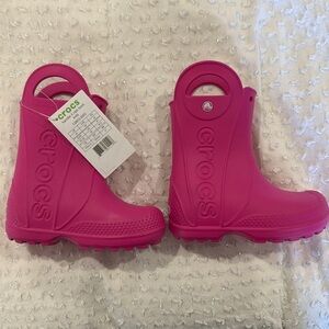 Crocs Toddler handle it Rain boots size c9 pink NWT